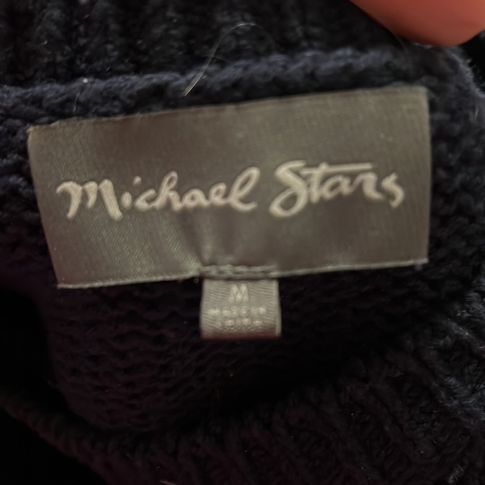 Michael Stars navy with white detail sweater - Picture 8 of 9